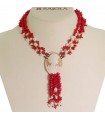 Collana Rajola da Donna - Ercolaneum con Cammeo e Corallo Rosso