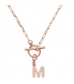 Collana Bronzallure da Donna - My Bronzallure con Lettera M e Zirconi Bianchi