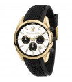 Maserati Men's Watch - Black White and Gold Multifunction Attraction 43mm