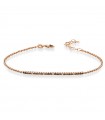 Bracciale Tennis Donna - Lelune Diamonds in Oro Rosa 18 Carati con Diamanti Bianchi e Neri 0,10 ct