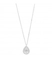 Salvatore Plata Necklace for Woman - Diversity in 925% Silver with Crystal Pendant and Cubic Zirconia