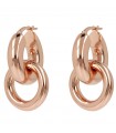 Bronzallure Woman's Earrings - Rose Gold Purity with Embedded Rings
