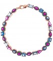 Salvatore Plata Women's Bracelet - Genuine in 925% Silver with Colored Crystals