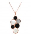 Bronzallure Necklace for Woman - Alba Rose Gold with Cluster Pendant