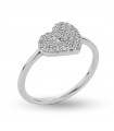 Buonocore - Hope ring in 18K White Gold Heart with White Diamonds 0.39 ct - 0