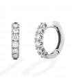 Buonocore Earrings - Eternity Round Circle in 18K White Gold with White Diamonds 0.53 ct - 0