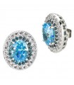 Boccadamo Women's Earrings - Stud Sophie with Aquamarine Zircons