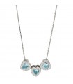 Boccadamo Necklace for Woman - Sophie Choker in 925% Silver with Heart Zirconias