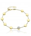 Chimento Bracelet - Armillas Glow with 18K Yellow Gold Discs and Natural Diamonds - 19 cm - 0