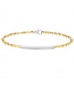 Zancan Men's Bracelet - Insignia Gold in 18K Yellow Gold with Central Plate - 0