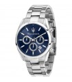 Maserati Men's Watch - Attraction Chronograph Silver 43mm Blue