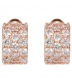 Bronzallure Women's Earrings - Altissima Lobe with White Cubic Zirconia Pavè