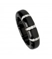 Roberto Demeglio Woman's Ring - Pura in Polished Black Ceramic and White Diamonds 0.17 ct - 0