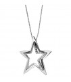 Comete Necklace in Gold with Star and Diamonds for Women - 0