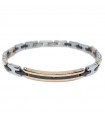 Zancan Men's Bracelet - Hi-Teck in Steel 316L PVD Black and Rose Gold - 0