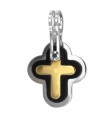 Arkano Pendant - Cross in 18K White Gold and 18K Yellow Gold - 0