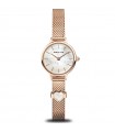 Orologio Bering da Donna - Classic Solo Tempo Rose Gold 22 mm Madreperla con Cuore