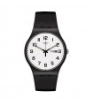 Swatch Watch - Classic Twice Again Time and Date Black 41mm White