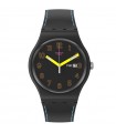 Orologio Swatch - The January Collection Dark Glow Nero 41mm con Lancette Gialle