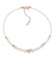 Boccadamo Woman's Necklace - in 925% Silver with Pearls and Strass - 0