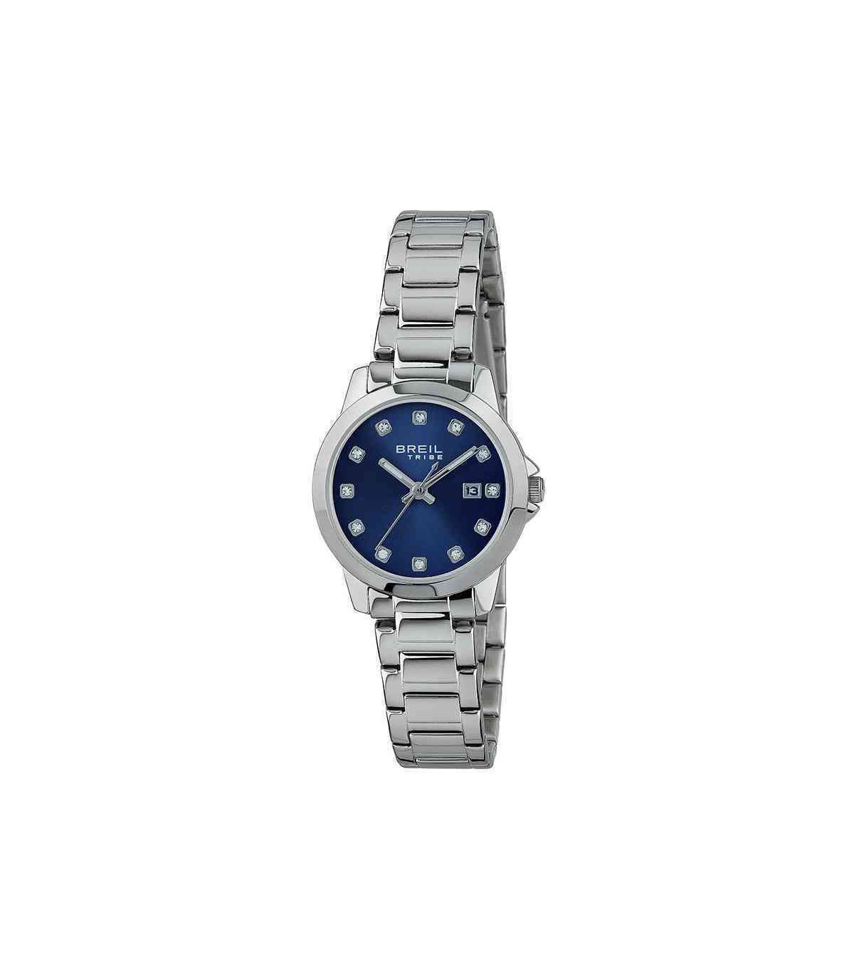 Breil Tribe Watch Classic Elegance Silver 28mm Blue EW0409