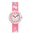 Orologio Flik Flak per Bambini - Up in The Sky Magical Dream Solo Tempo Rosa 32mm con Unicorni