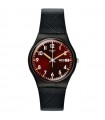 Swatch Watch - Classic Sir Red Time and Date Black 34mm Red