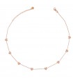 Rue Des Mille Woman's Necklace - with Chain 8 Hearts Rose Gold - 0
