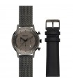 Special Pack Breil Men's Watch with Strap - Six.3.Nine Chrono Gent Chronograph Metal Gun 44mm Black