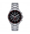 Orologio Breil da Uomo - Highway Chrono Gent Cronografo Silver 42mm Nero con Dettagli Rossi