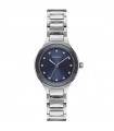 Breil Women's Watch - Sheer Solo Tempo Silver 32 mm Blue with White Crystals