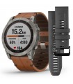 Garmin Smartwatch Watch - Fēnix® 7 - Sapphire Solar Edition 47mm with Double Strap - 0