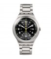 Swatch Watch - Core Happy Joe Lime Time and Date Silver 41mm Black with Yellow Hand