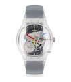 Swatch Watch - Monthly Drops Clearly Black Stripped Only Transparent Time 41mm with Back Black Stripe