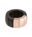 Roberto Demeglio Woman's Ring - Aura Special Edition in Pink Gold and Glossy Black Ceramic - 0