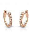 Buonocore Earrings - Eternity Round Circle in 18K Rose Gold with White Diamonds 0.16 ct - 0