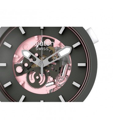 Swatch Watch - Misty Cliffs - Pink - 47mm - Gray - SB05P100