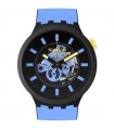 Swatch Watch - Monthly Drops Travel By Day Only Time Black 47mm Blue