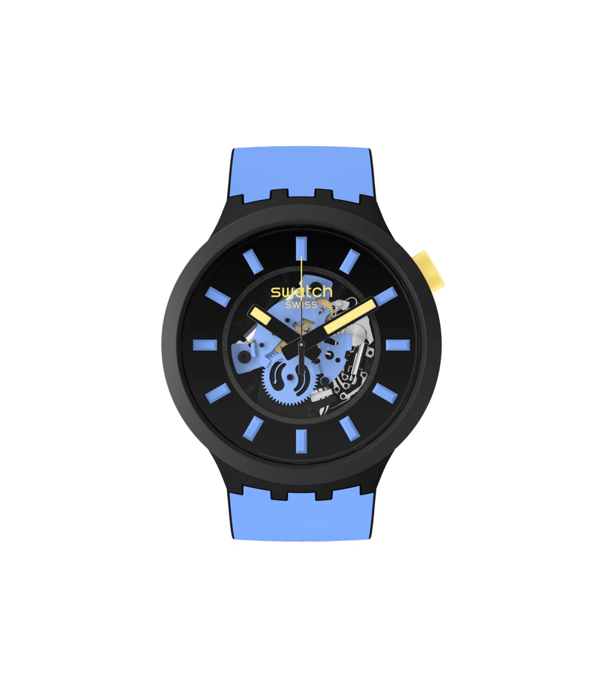 Swatch Watch - Monthly Drops - Travel By Day-Black-47mm-Blue-SB03B108