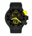 Swatch Watch - Big Bold Chrono Checkpoint Yellow Chronograph Black 47mm Yellow