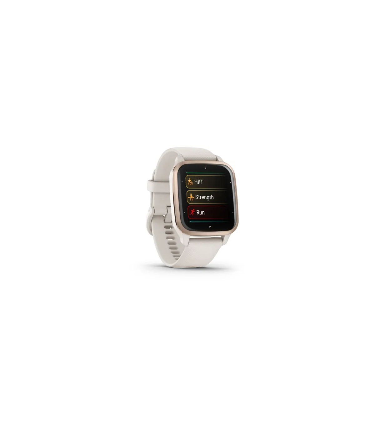 Garmin Venu Sq 2 Music Edition GPS Smartwatch, Ivory/Gold