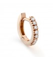 Buonocore Single Earring - Eternity Round Circle in 18K Rose Gold with White Diamonds 0.05 ct - 0
