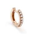 Mono Orecchino Buonocore - Eternity Round a Cerchietto in Oro Rosa 18 carati con Diamanti Bianchi 0,05 ct