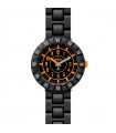 Flik Flak Watch for Kids - Futuristic Catch U Only Time Black 37mm Orange