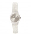 Orologio Swatch da Donna - Time to Swatch Silver Glistar Too Solo Tempo Trasparente con Glitter 25mm Argento