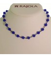 Rajola Necklace for Woman - Cecilia Choker with Blue Jade and Blue Spinels