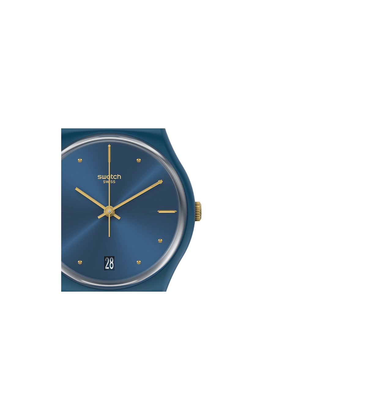 Swatch Watch - PearlyBlue - 34mm - Blue - Gold Details - GN417