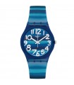 Swatch Watch - Classic Linajola Only Time 34mm with Blue Stripes