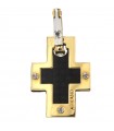 Arkano Pendant - Bicolor Cross in 18K White Gold and 18K Yellow Gold - 0