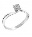 Salvini Woman Ring - Solitaire in 18K White Gold with Natural Diamond 0.40 ct - 0